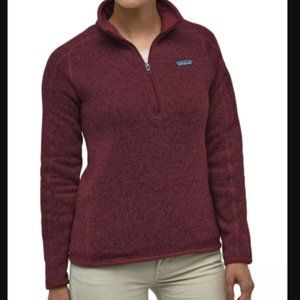 Patagonia women's better sweater quarter 1/4 zip fleece pullover XL